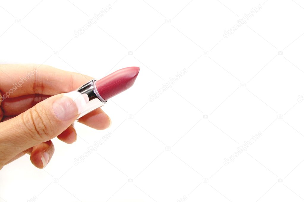 Lipstick in the hand