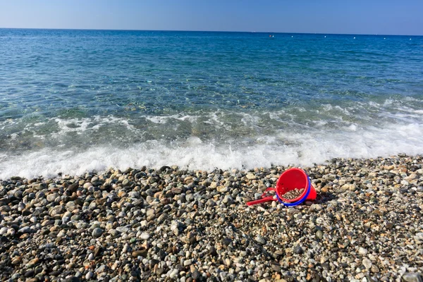 Beach and child bucket — Stock Photo, Image
