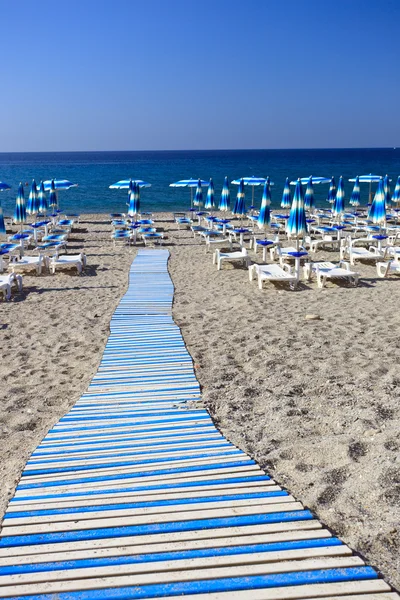Welkom bij blauwe strand — Stockfoto