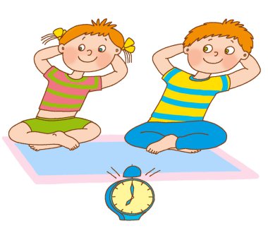 Child's gymnastics clipart