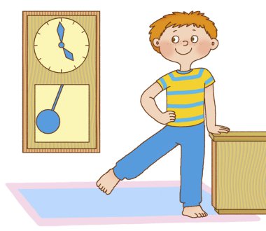 Child's gymnastics clipart