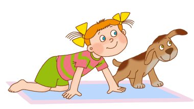 Child's gymnastics clipart