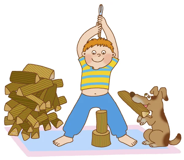 Gimnastyka dziecka — Zdjęcie stockowe