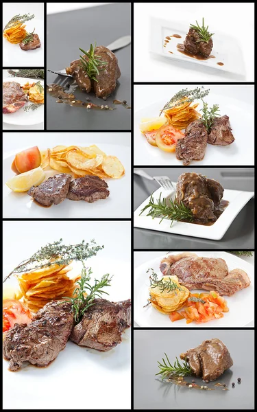 Collage meat — Stock Photo, Image