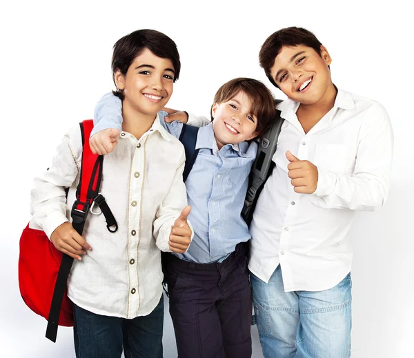 Happy schoolboys — Stock Photo, Image