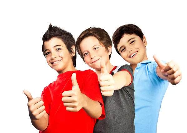 Happy boys teenagery, nejlepší přátelé zábava — Stock fotografie