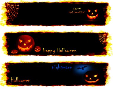 Halloween banners clipart