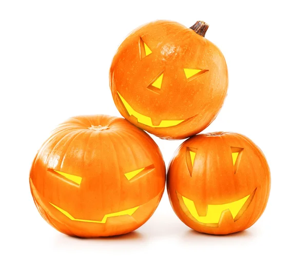 Halloween pumpkins glow — Stock Photo, Image