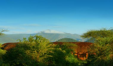 Lodge in Samburu clipart