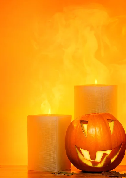 Halloween pumpkin border — Stock Photo, Image