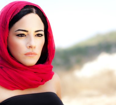 Beautiful arabic woman clipart