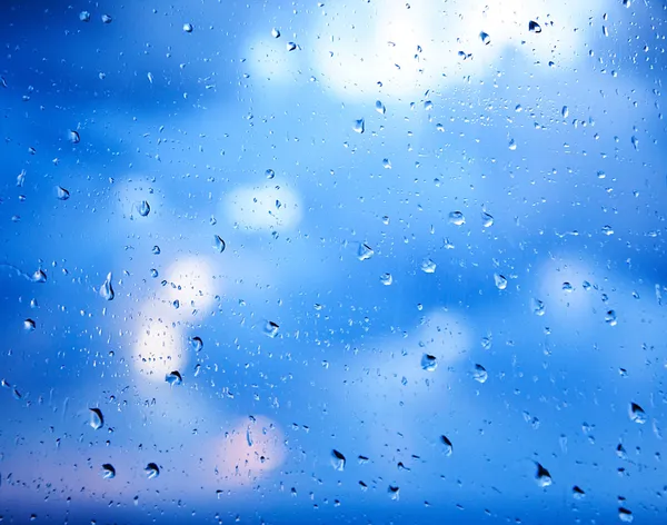 窗户玻璃与雨点 — 图库照片