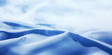 Winter mountains landscape clipart