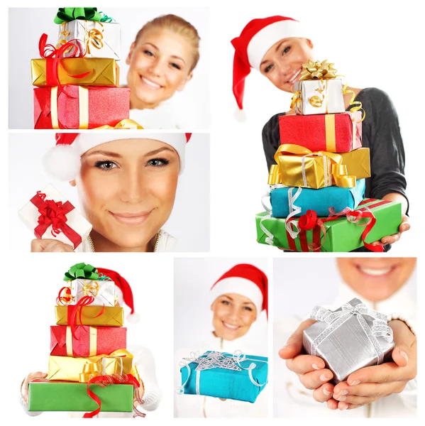 Winter holidays concept Christmas collage — Stock Photo, Image
