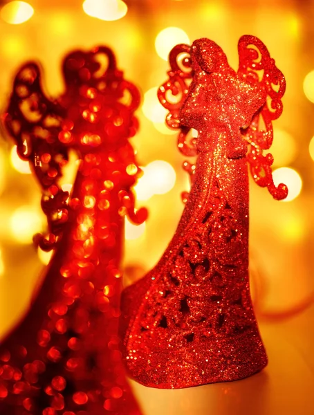 Червоний ангел Різдвяний орнамент — стокове фото