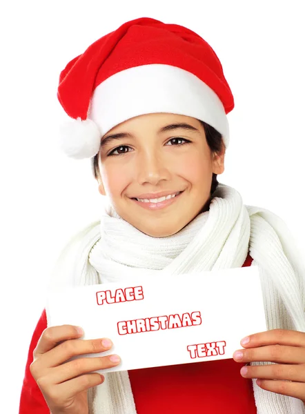 Happy santa jongen — Stockfoto