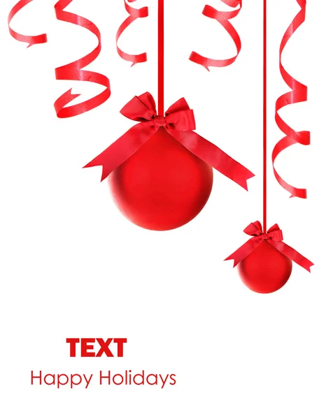 红色的小玩意圣诞树饰品 — 图库照片