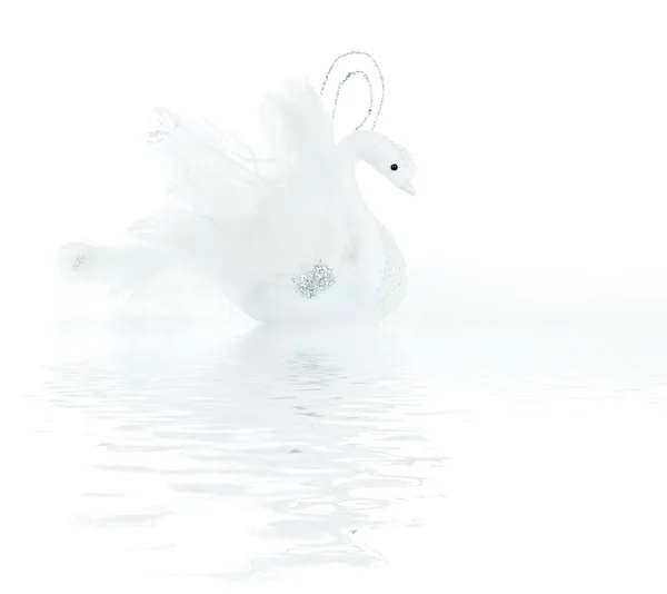 白い白鳥の装飾 — ストック写真