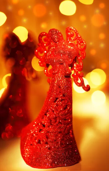 Kırmızı melek Noel süs — Stok fotoğraf