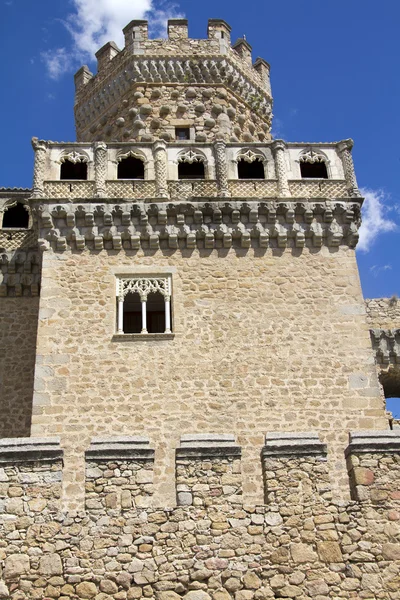 Middeleeuws kasteel in manzanares del real, Spanje — Stockfoto