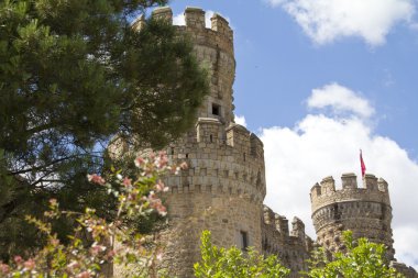 Ortaçağ Kalesi manzanares del Real, İspanya