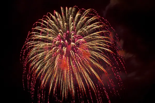 Fireworks beautiful bright colors and shapes — Stock Photo, Image