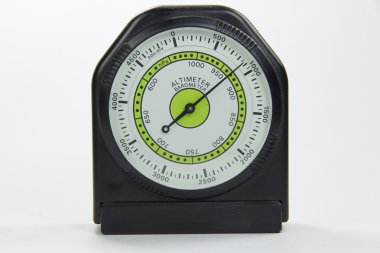 Altimeter barometer with white background clipart