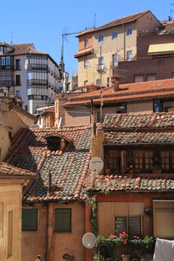 Medieval streets of Segovia, Spain clipart