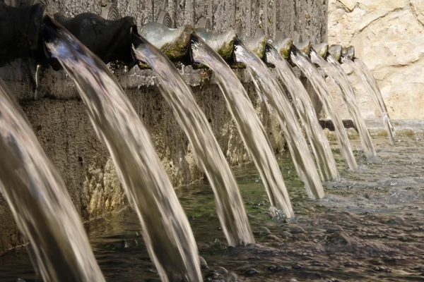 Famous fountain in the twelve pipes in Guadalajara Brihuega Esp — Stock Photo, Image