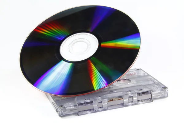 Tape and Compcaq Disc — Stock Photo, Image