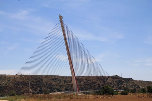Cable-stayed bridge Talavera de la Reina, Spain — Stock fotografie