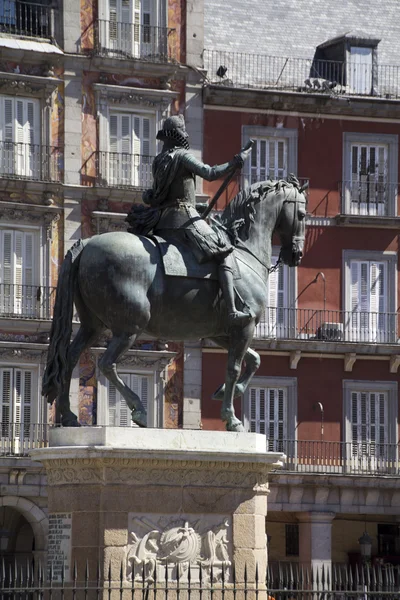 Słynny plac plaza mayor Hiszpania Madryt — Zdjęcie stockowe