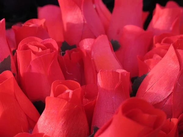 Ręcznie wykonane drewniane róże kolorowy — Zdjęcie stockowe