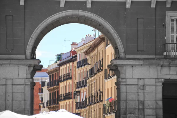 Fameuse Plaza Mayor Madrid Espagne — Photo