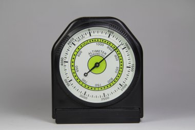 Altimeter barometer with white background clipart