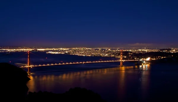 Golden Gate Bridge By Night — Stock Photo, Image