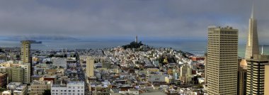 San Francisco Panorama view from Union Square clipart