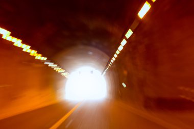 Blurred motion tunnel like driving drunk metaphor clipart