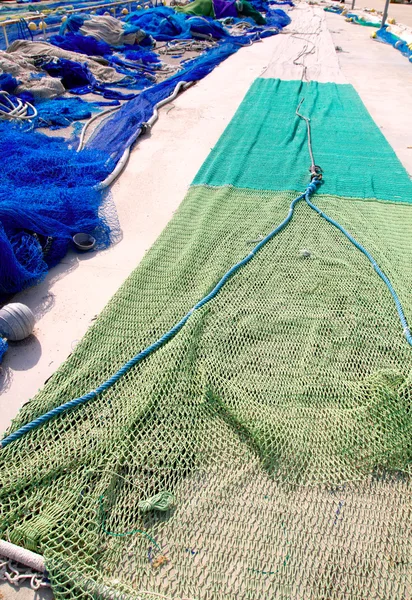 Fishing net tackle textures from Mediterranean — Stock fotografie