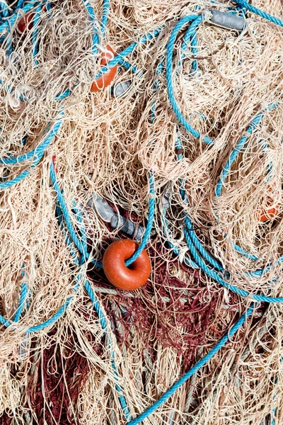 Texturas de aparejos de red de pesca del Mediterráneo — Foto de Stock