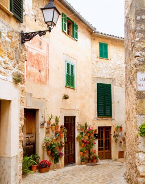 Medieval Valldemosa traditional Majorca village clipart