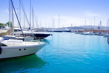 Marina in Palma de Mallorca city from Majorca clipart