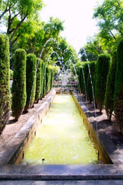 Jardin des rei garden fontaine in Palma de Mallorca clipart