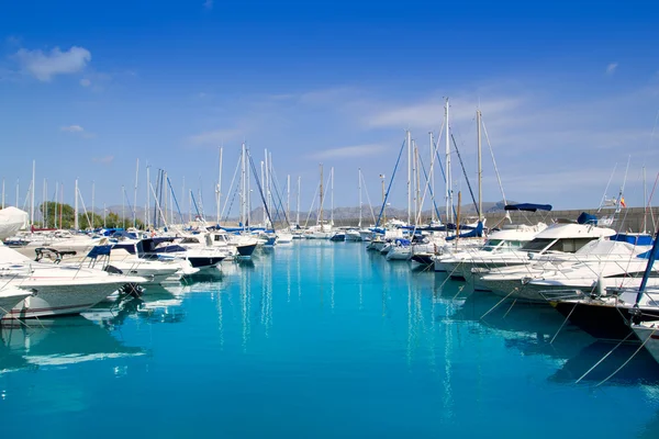 Alcudia port marina içinde Kuzey Mayorka Mallorca — Stok fotoğraf