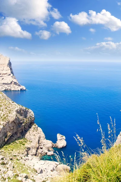 Cabo de Formentor a Pollensa vista aérea al mar en Mallorca — Foto de Stock