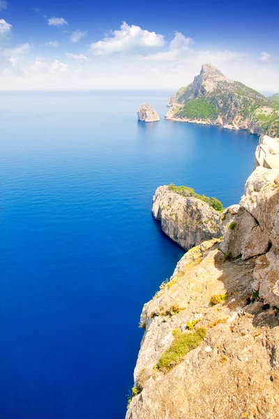 Cabo de Formentor a Pollensa vista aérea al mar en Mallorca —  Fotos de Stock