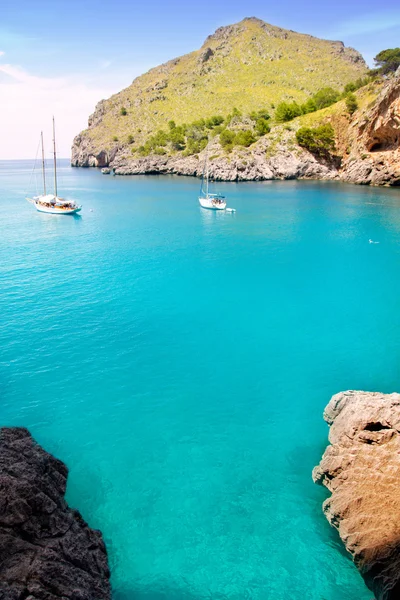 Praia de Escorca Sa Calobra nas ilhas baleares de Maiorca — Fotografia de Stock