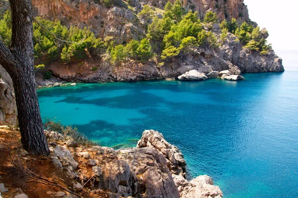 Escorca sa calobra plaży wyspy Balearów Majorce — Zdjęcie stockowe