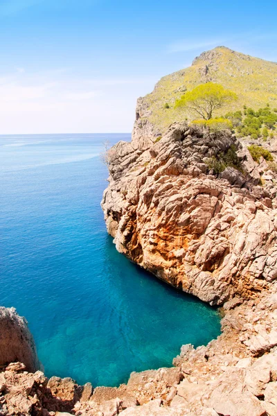 Escorca sa calobra plaży wyspy Balearów Majorce — Zdjęcie stockowe