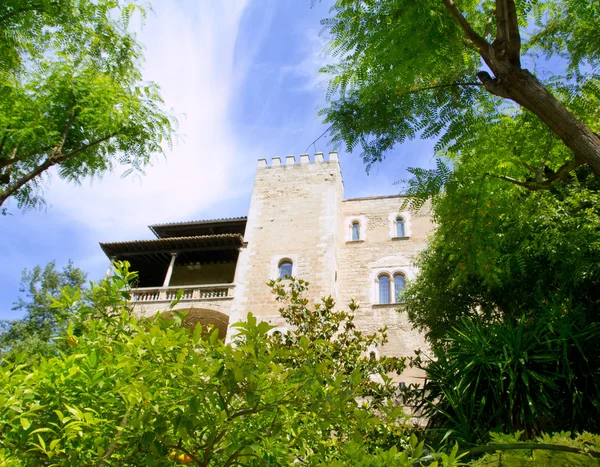 Almudaina palace in Palma de Mallorca from Majorca — Stock Photo, Image